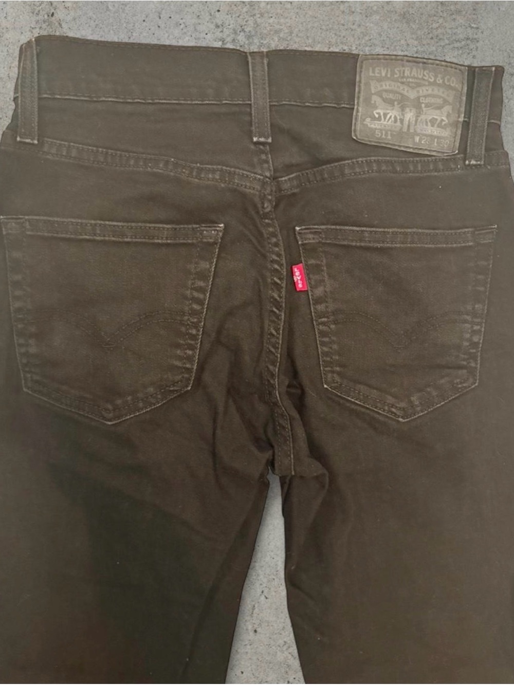 Levi’s 511 Black Jeans 28x30 Slim Straight Leg Dark Wash Denim - Picture 7 of 13
